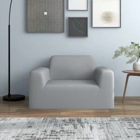 Funda elástica para sillón poliéster jersey gris