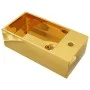 Washbasin with overflow 49x25x15 cm ceramic gold by vidaXL, Sinks - Ref: Foro24-143492, Price: 83,72 €, Discount: %