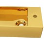 Waschbecken mit Überlauf 49x25x15 cm Keramik Gold von vidaXL, Sinkt - Ref: Foro24-143492, Preis: 84,80 €, Rabatt: %