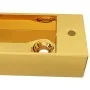Washbasin with overflow 49x25x15 cm ceramic gold by vidaXL, Sinks - Ref: Foro24-143492, Price: 83,72 €, Discount: %