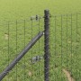 Reja con postes Gris 0.4 x 10 m Acero