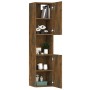 Smoked oak engineered wood bathroom cabinet 30x30x130 cm by vidaXL, Bathroom furniture - Ref: Foro24-815639, Price: 55,18 €, ...