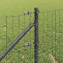 Reja con postes Gris 0.6 x 10 m Acero