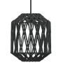 Pantalla de lámpara hierro y papel negra Ø23x28 cm