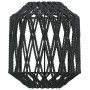 Pantalla de lámpara hierro y papel negra Ø23x28 cm