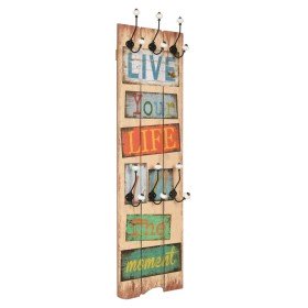 Perchero de pared LIVE LIFE con 6 ganchos 120x40 cm Perchero de pared LIVE LIFE con 6 ganchos 120x40 cm