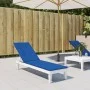 Cojín para tumbona azul real (75+105)x50x4 cm de vidaXL, Cojines para sillas y sofás - Ref: Foro24-314183, Precio: 34,05 €, D...
