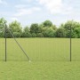 Reja con postes Gris 1.5 x 10 m Acero