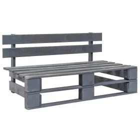 Gray wood garden pallet bench by vidaXL, garden benches - Ref: Foro24-44697, Price: 70,71 €, Discount: %