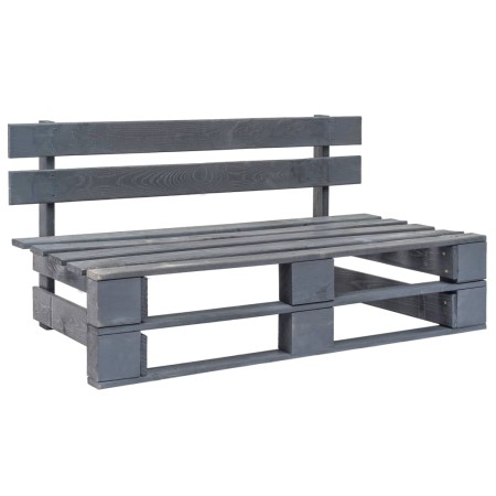 Gartenbank aus Paletten aus grauem Holz von vidaXL, Gartenbänke - Ref: Foro24-44697, Preis: 78,07 €, Rabatt: %