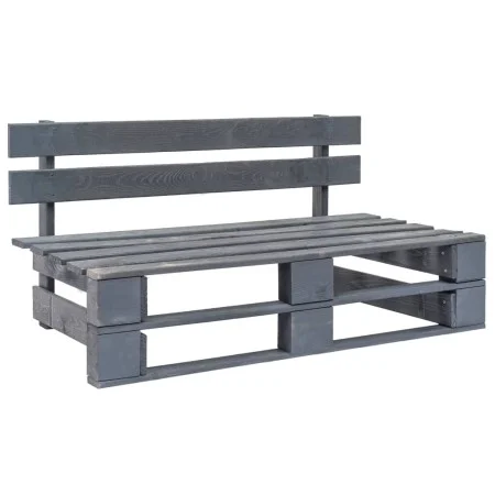 Gray wood garden pallet bench by vidaXL, garden benches - Ref: Foro24-44697, Price: 74,89 €, Discount: %