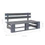 Gartenbank aus Paletten aus grauem Holz von vidaXL, Gartenbänke - Ref: Foro24-44697, Preis: 78,07 €, Rabatt: %