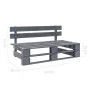 Gray wood garden pallet bench by vidaXL, garden benches - Ref: Foro24-44697, Price: 74,89 €, Discount: %