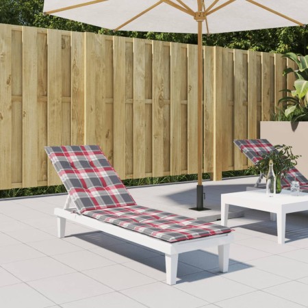 Kissen für Liegestuhl mit rotem Karomuster (75+105)x50x4 cm von vidaXL, Kissen für Stühle und Sofas - Ref: Foro24-314186, Pre...