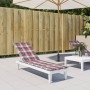 Kissen für Liegestuhl mit rotem Karomuster (75+105)x50x4 cm von vidaXL, Kissen für Stühle und Sofas - Ref: Foro24-314186, Pre...