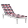 Kissen für Liegestuhl mit rotem Karomuster (75+105)x50x4 cm von vidaXL, Kissen für Stühle und Sofas - Ref: Foro24-314186, Pre...