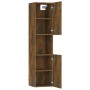 Smoked oak engineered wood bathroom cabinet 30x30x130 cm by vidaXL, Bathroom furniture - Ref: Foro24-815639, Price: 55,18 €, ...