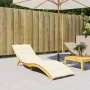 Liegestuhl-Kissen aus cremefarbenem Oxford-Stoff, 200x50x3 cm. von vidaXL, Kissen für Stühle und Sofas - Ref: Foro24-314190, ...