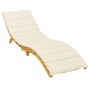 Cojín de tumbona de tela Oxford crema 200x50x3 cm by vidaXL, Cushions for chairs and sofas - Ref: Foro24-314190, Price: 34,00...
