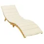 Liegestuhl-Kissen aus cremefarbenem Oxford-Stoff, 200x50x3 cm. von vidaXL, Kissen für Stühle und Sofas - Ref: Foro24-314190, ...