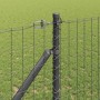 Reja con postes Gris 1.4 x 10 m Acero