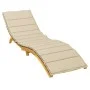 Beige Oxford fabric sun lounger cushion 200x50x3 cm by vidaXL, Cushions for chairs and sofas - Ref: Foro24-314191, Price: 40,...