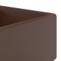 Mattes, dunkelbraunes quadratisches Überlaufwaschbecken aus Keramik, 41 x 41 cm von vidaXL, Sinkt - Ref: Foro24-146951, Preis...