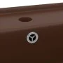 Matte dark brown ceramic square overflow sink 41x41 cm by vidaXL, Sinks - Ref: Foro24-146951, Price: 60,19 €, Discount: %