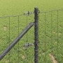 Reja con postes Gris 0.6 x 10 m Acero