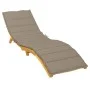Taupe gray Oxford fabric sun lounger cushion 200x50x3 cm by vidaXL, Cushions for chairs and sofas - Ref: Foro24-314196, Price...