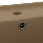Luxurious square sink with overflow in matte cream ceramic, 41x41 cm by vidaXL, Sinks - Ref: Foro24-146952, Price: 74,17 €, D...
