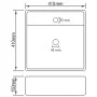 Luxurious square sink with overflow in matte cream ceramic, 41x41 cm by vidaXL, Sinks - Ref: Foro24-146952, Price: 74,17 €, D...