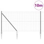 Reja con postes Gris 1.2 x 10 m Acero