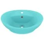 Lavabo lujoso con rebosadero cerámica verde claro 58,5x39cm de vidaXL, Lavabos - Ref: Foro24-146936, Precio: 78,93 €, Descuen...