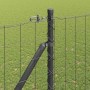 Reja con postes Gris 1.5 x 10 m Acero