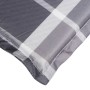 Sonnenliegekissen aus Oxford-Stoff in grau kariert 200x50x3 cm von vidaXL, Kissen für Stühle und Sofas - Ref: Foro24-314202, ...
