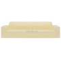 Stretch sofa cover for 4-seater polyester cream jersey by vidaXL, Covers - Ref: Foro24-332947, Price: 27,26 €, Discount: %