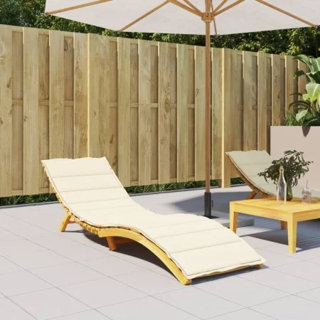 Cream Oxford fabric sun lounger cushion 200x60x3 cm by vidaXL, Cushions for chairs and sofas - Ref: Foro24-314205, Price: 44,...