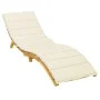 Cream Oxford fabric sun lounger cushion 200x60x3 cm by vidaXL, Cushions for chairs and sofas - Ref: Foro24-314205, Price: 44,...