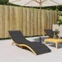 Black Oxford cloth sun lounger cushion 200x60x3 cm by vidaXL, Cushions for chairs and sofas - Ref: Foro24-314210, Price: 45,3...