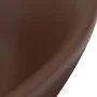 Luxurious oval washbasin with matte dark brown ceramic overflow by vidaXL, Sinks - Ref: Foro24-146940, Price: 60,14 €, Discou...