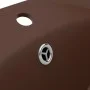 Luxurious oval washbasin with matte dark brown ceramic overflow by vidaXL, Sinks - Ref: Foro24-146940, Price: 60,14 €, Discou...