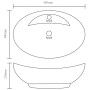 Lavabo lujoso ovalado rebosadero cerámica marrón oscuro mate de vidaXL, Lavabos - Ref: Foro24-146940, Precio: 69,77 €, Descue...