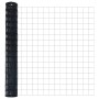 Reja con postes Gris 1.5 x 10 m Acero