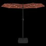 Double parasol with terracotta LED lights 316x240 cm by vidaXL, Umbrellas - Ref: Foro24-362974, Price: 158,70 €, Discount: %