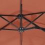 Double parasol with terracotta LED lights 316x240 cm by vidaXL, Umbrellas - Ref: Foro24-362974, Price: 158,70 €, Discount: %