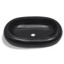 Oval Black Ceramic Washbasin by vidaXL, Sinks - Ref: Foro24-141920, Price: 60,26 €, Discount: %