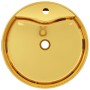 Washbasin with overflow 46.5x15.5 cm ceramic gold by vidaXL, Sinks - Ref: Foro24-143501, Price: 93,25 €, Discount: %