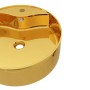 Waschbecken mit Überlauf 46,5x15,5 cm Keramik Gold von vidaXL, Sinkt - Ref: Foro24-143501, Preis: 93,25 €, Rabatt: %