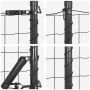 Reja con postes Gris 0.4 x 25 m Acero